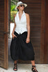 Poplin Full Midi Skirt  Black XS S M L XL